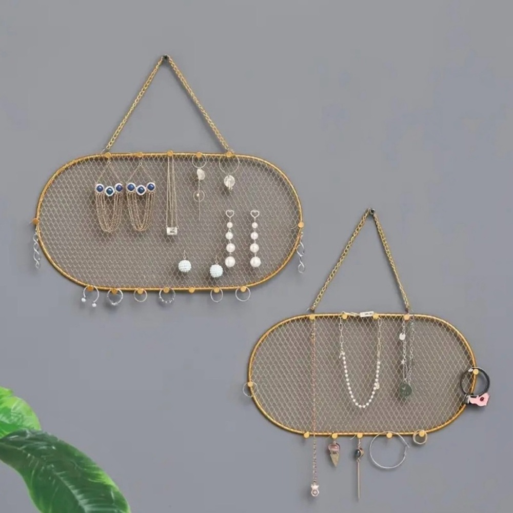 🆕NWT, 1pc Goldtone Hanging Iron Jewelry Rack